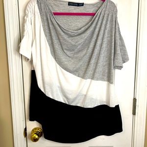 Faded Glory Color Block Blouse Size 2X
